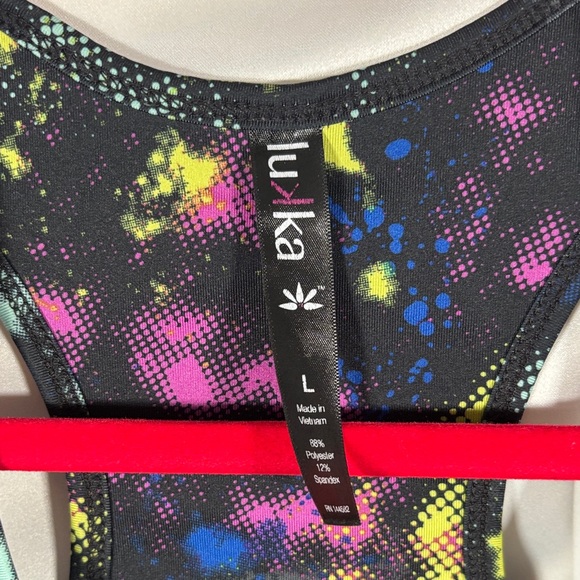 Lukka Womens Racerback Tank Athletic Exercise Printed Shirt Celestial Size L - Picture 2 of 5